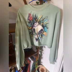 Cottagecore crop pullover